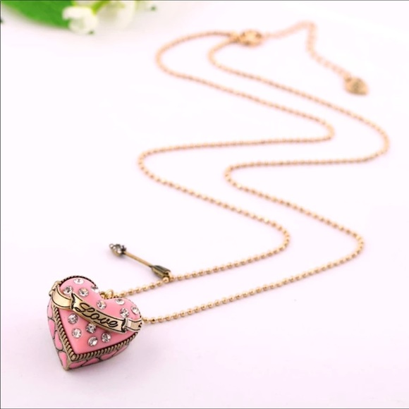 Swarovski Pink Box Of Love Necklace New With Tags - Picture 3 of 6